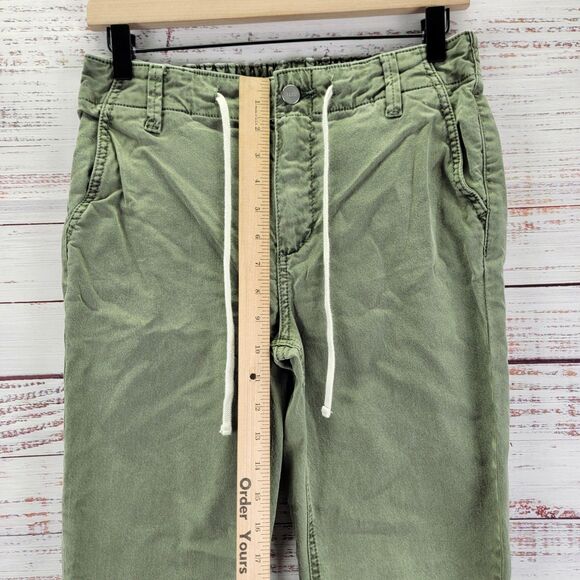 Paige Pants Womens 26 Green Christy Stretch Drawstring Elastic Waist Straight - Picture 6 of 11